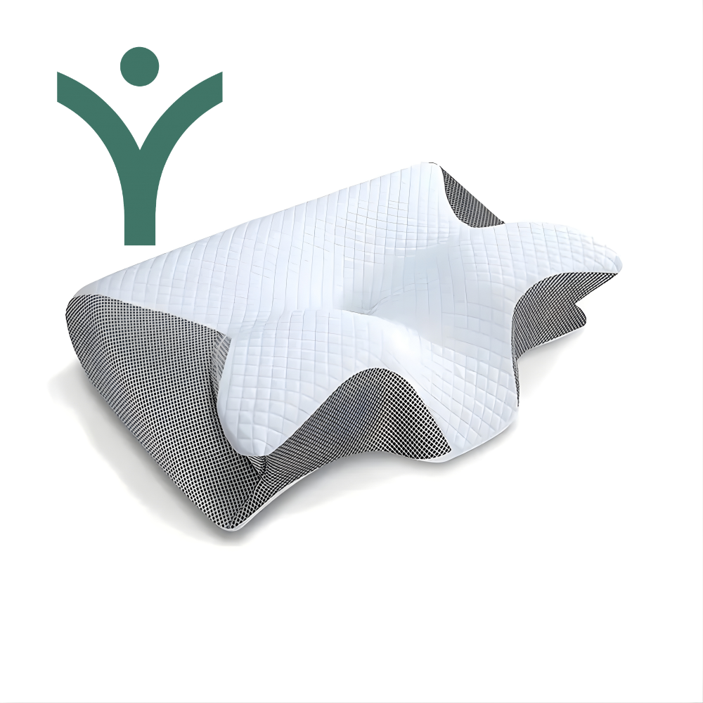 VionWell™ Ergonomic Memory Foam Neck Pillow – 2-in-1 Cervical Support